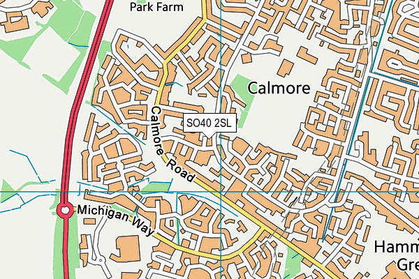 SO40 2SL map - OS VectorMap District (Ordnance Survey)