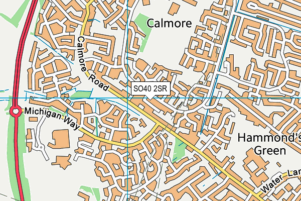 SO40 2SR map - OS VectorMap District (Ordnance Survey)