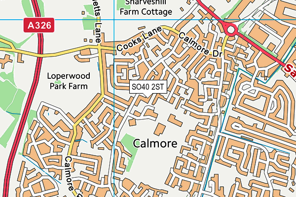 SO40 2ST map - OS VectorMap District (Ordnance Survey)