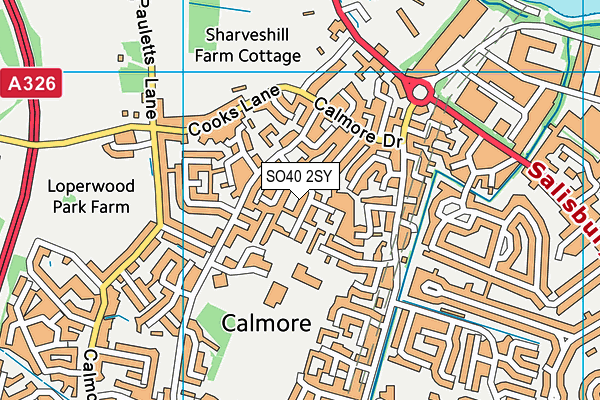 SO40 2SY map - OS VectorMap District (Ordnance Survey)