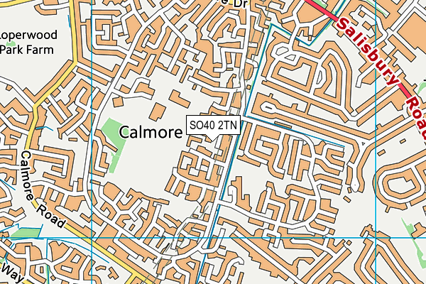 SO40 2TN map - OS VectorMap District (Ordnance Survey)