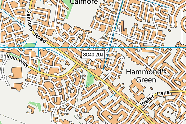 SO40 2UJ map - OS VectorMap District (Ordnance Survey)