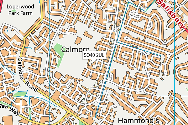 SO40 2UL map - OS VectorMap District (Ordnance Survey)