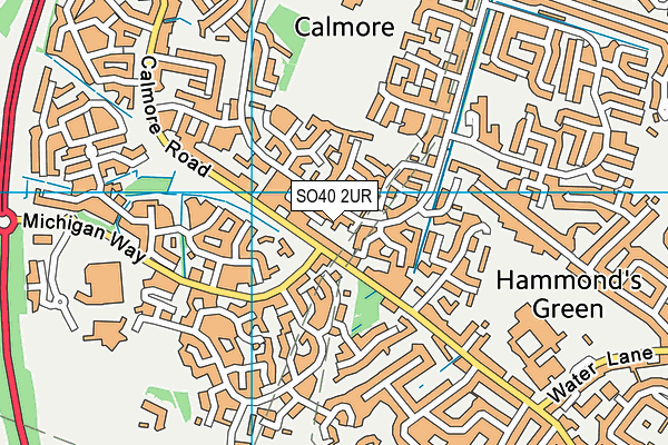 SO40 2UR map - OS VectorMap District (Ordnance Survey)