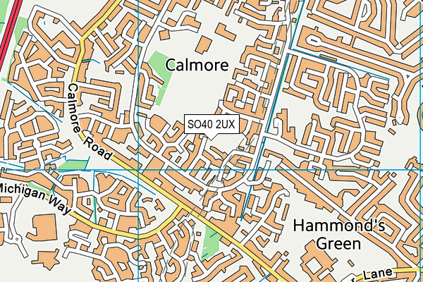 SO40 2UX map - OS VectorMap District (Ordnance Survey)