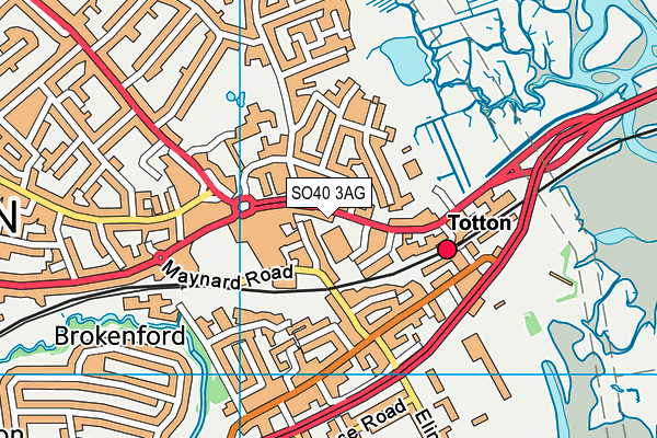 SO40 3AG map - OS VectorMap District (Ordnance Survey)
