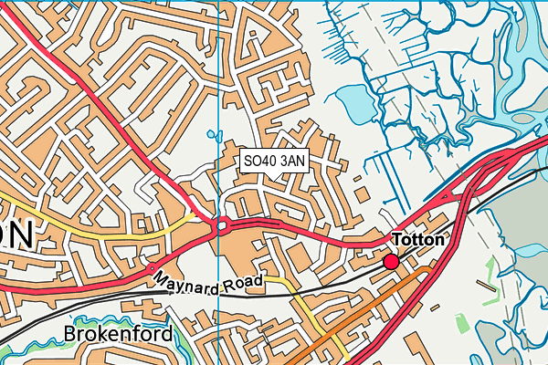 SO40 3AN map - OS VectorMap District (Ordnance Survey)