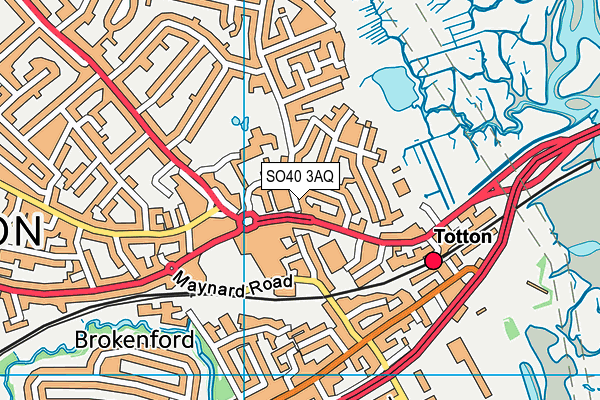 SO40 3AQ map - OS VectorMap District (Ordnance Survey)