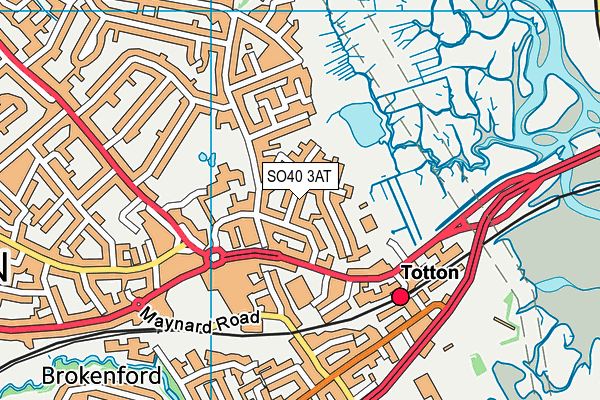 SO40 3AT map - OS VectorMap District (Ordnance Survey)