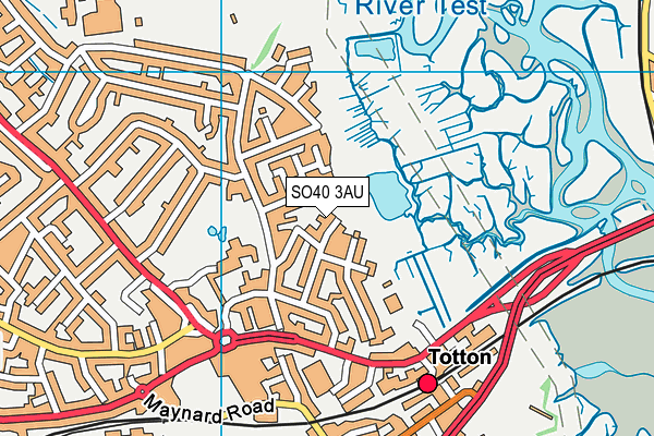 SO40 3AU map - OS VectorMap District (Ordnance Survey)