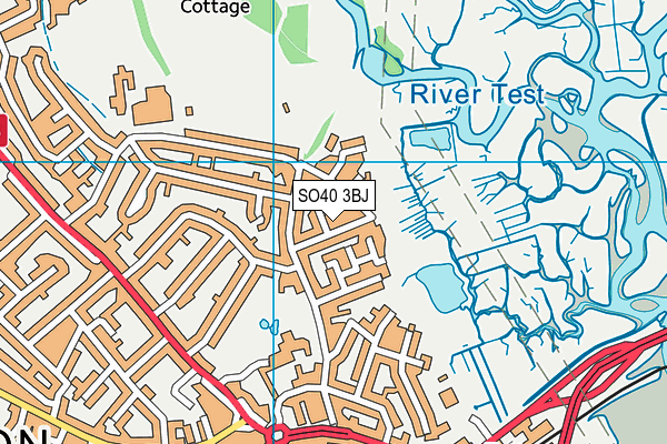 SO40 3BJ map - OS VectorMap District (Ordnance Survey)