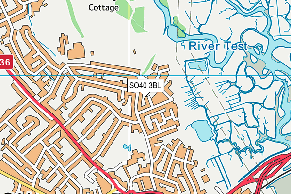 SO40 3BL map - OS VectorMap District (Ordnance Survey)