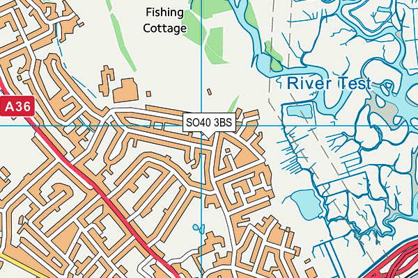 SO40 3BS map - OS VectorMap District (Ordnance Survey)