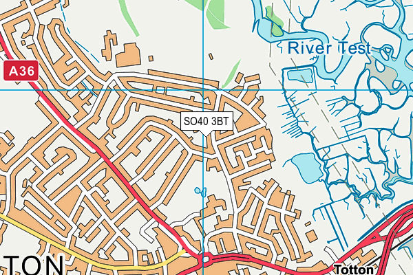 SO40 3BT map - OS VectorMap District (Ordnance Survey)