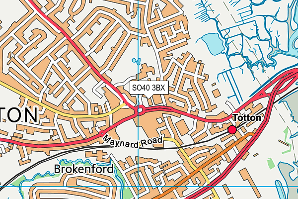 SO40 3BX map - OS VectorMap District (Ordnance Survey)
