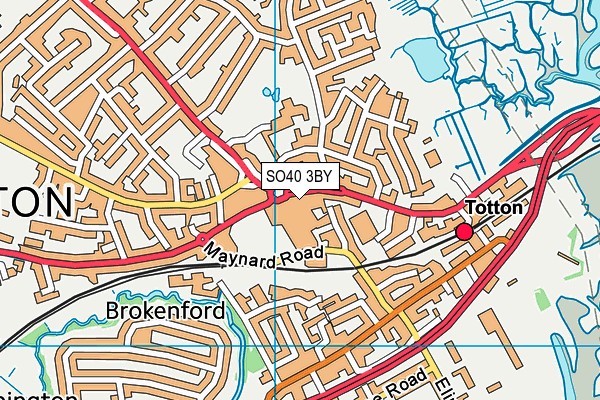 SO40 3BY map - OS VectorMap District (Ordnance Survey)
