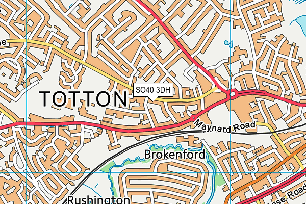 SO40 3DH map - OS VectorMap District (Ordnance Survey)