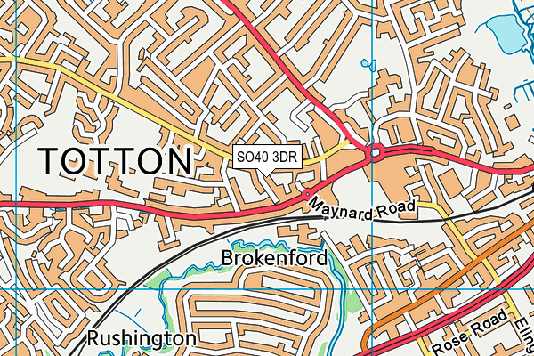 SO40 3DR map - OS VectorMap District (Ordnance Survey)