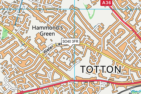 SO40 3FR map - OS VectorMap District (Ordnance Survey)