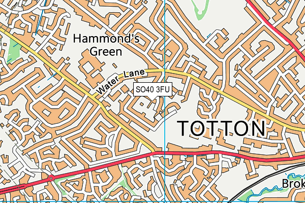 SO40 3FU map - OS VectorMap District (Ordnance Survey)