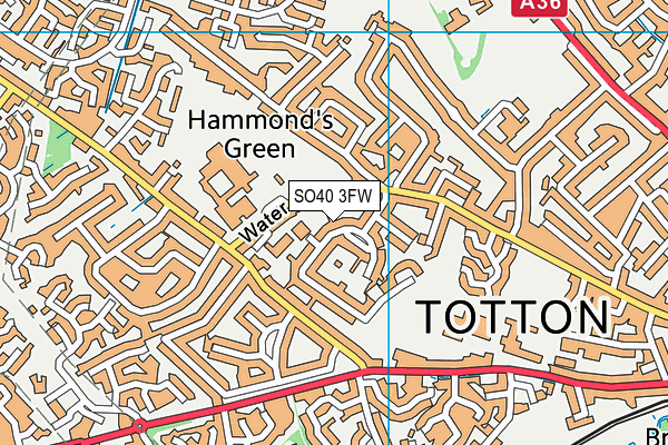 SO40 3FW map - OS VectorMap District (Ordnance Survey)