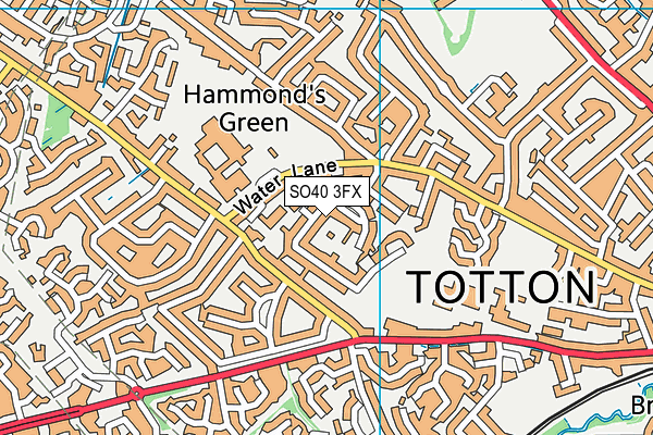 SO40 3FX map - OS VectorMap District (Ordnance Survey)