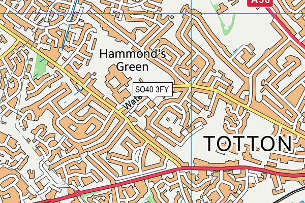 SO40 3FY map - OS VectorMap District (Ordnance Survey)