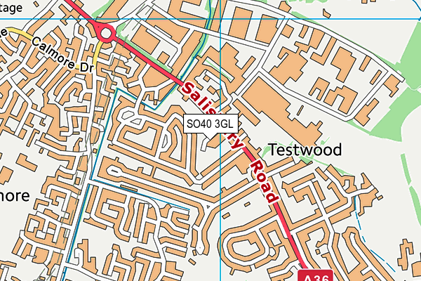 SO40 3GL map - OS VectorMap District (Ordnance Survey)