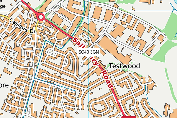 SO40 3GN map - OS VectorMap District (Ordnance Survey)