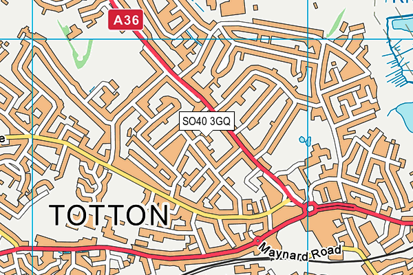 SO40 3GQ map - OS VectorMap District (Ordnance Survey)