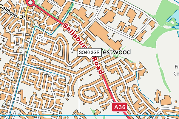 SO40 3GR map - OS VectorMap District (Ordnance Survey)