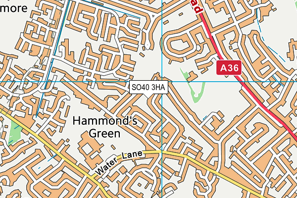 SO40 3HA map - OS VectorMap District (Ordnance Survey)