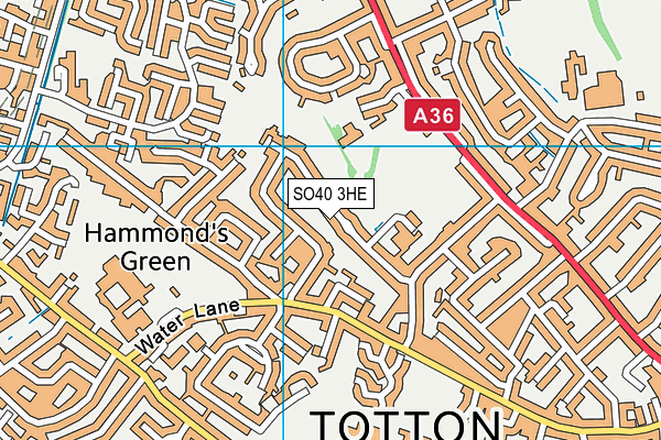 SO40 3HE map - OS VectorMap District (Ordnance Survey)