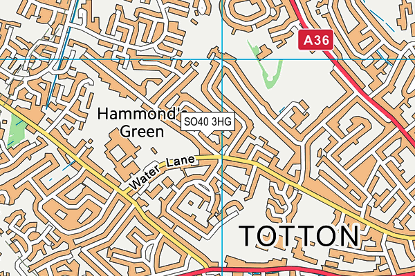 SO40 3HG map - OS VectorMap District (Ordnance Survey)