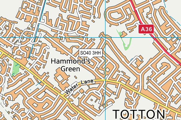 SO40 3HH map - OS VectorMap District (Ordnance Survey)