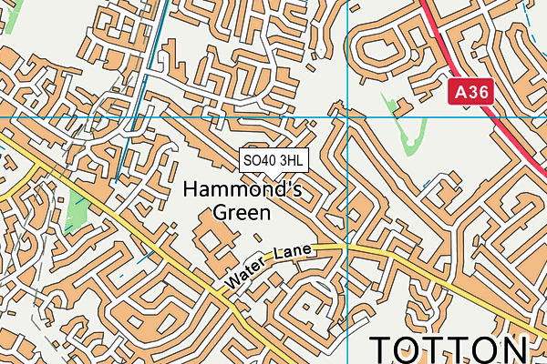 SO40 3HL map - OS VectorMap District (Ordnance Survey)