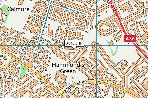 SO40 3HP map - OS VectorMap District (Ordnance Survey)