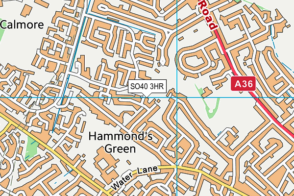 SO40 3HR map - OS VectorMap District (Ordnance Survey)