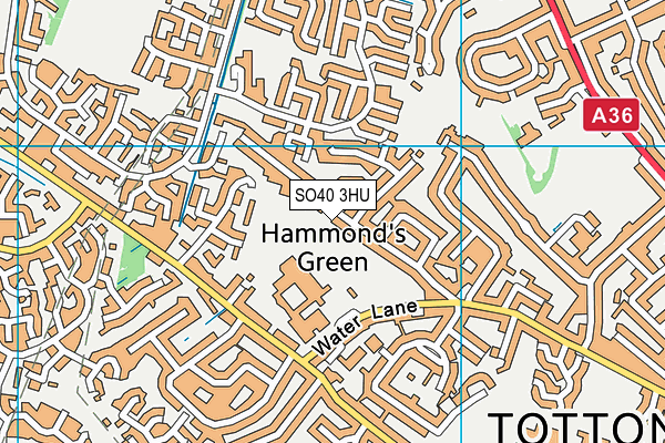 SO40 3HU map - OS VectorMap District (Ordnance Survey)