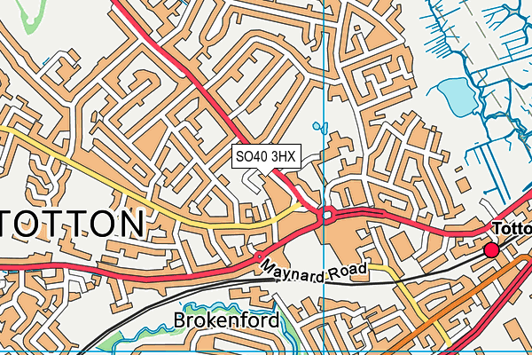 SO40 3HX map - OS VectorMap District (Ordnance Survey)