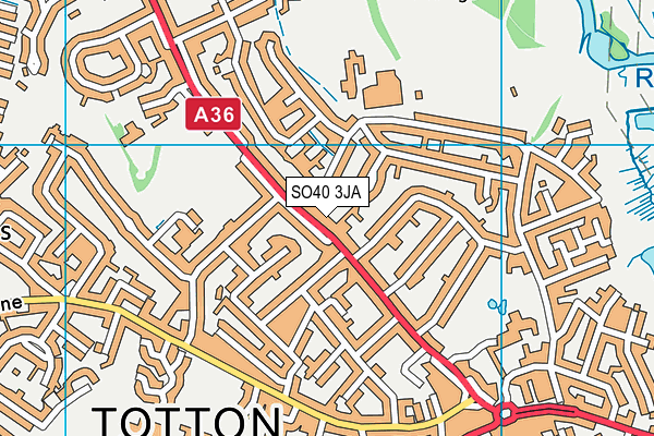 SO40 3JA map - OS VectorMap District (Ordnance Survey)