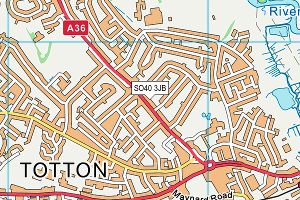 SO40 3JB map - OS VectorMap District (Ordnance Survey)