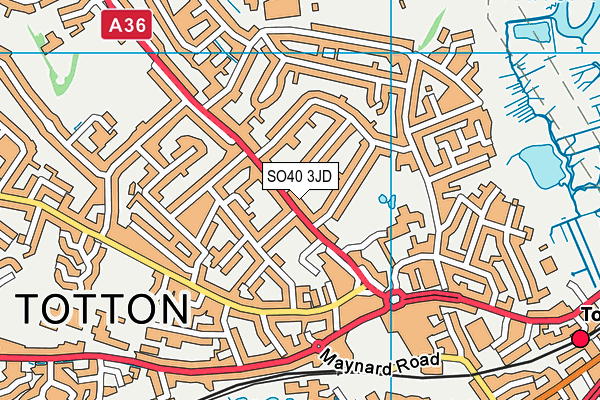 SO40 3JD map - OS VectorMap District (Ordnance Survey)