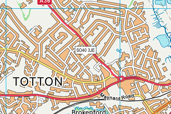 SO40 3JE map - OS VectorMap District (Ordnance Survey)