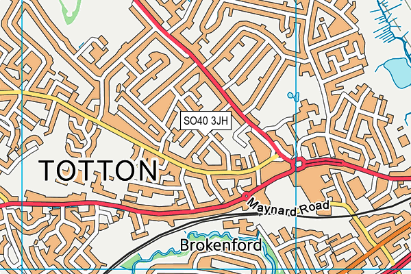 SO40 3JH map - OS VectorMap District (Ordnance Survey)