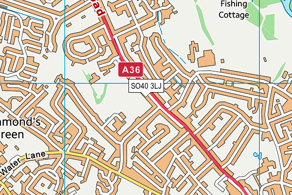 SO40 3LJ map - OS VectorMap District (Ordnance Survey)