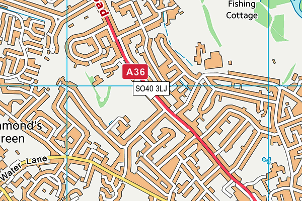 Testwood Recreation Ground map (SO40 3LJ) - OS VectorMap District (Ordnance Survey)