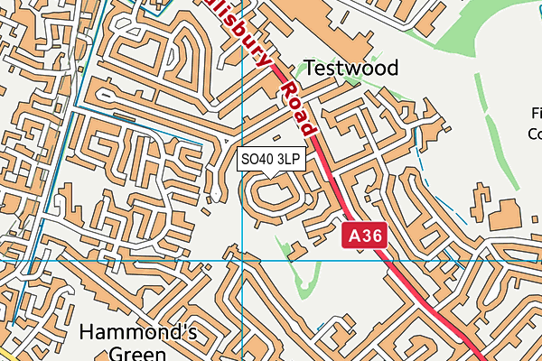 SO40 3LP map - OS VectorMap District (Ordnance Survey)