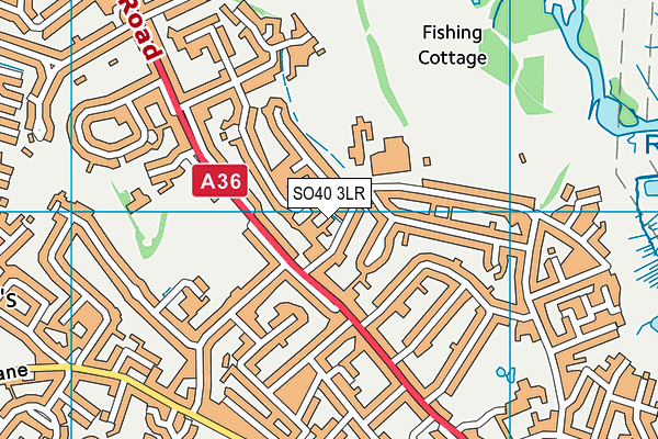 SO40 3LR map - OS VectorMap District (Ordnance Survey)