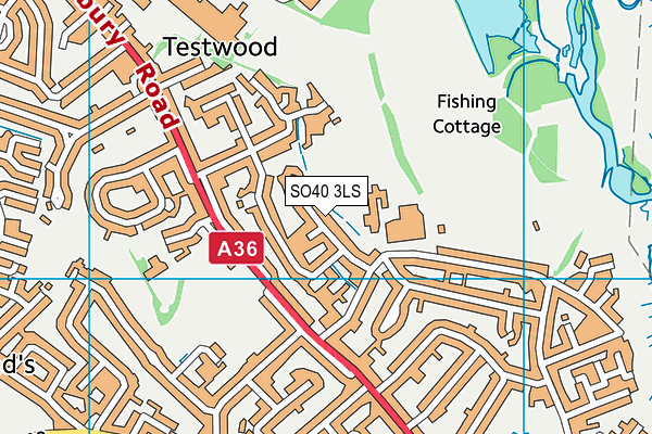 SO40 3LS map - OS VectorMap District (Ordnance Survey)